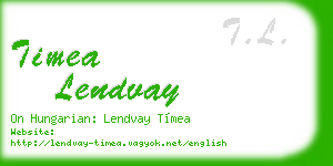 timea lendvay business card
